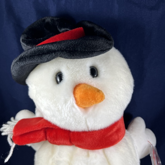 Ty Beanie Buddy Snowball Plush Snowman Collectible Bottom Heavy Vintage Winter - Picture 3 of 5